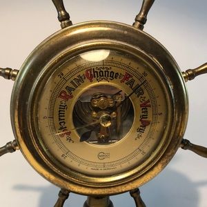 Barigo Brass ship wheel barometer